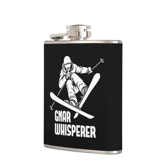 Gnar Whisperer Skiing Flachmann (Links)