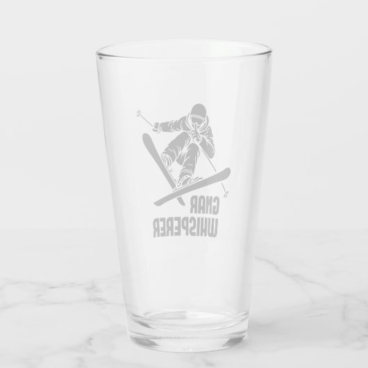 Gnar Whisperer Skiing Glas (Rückseite)