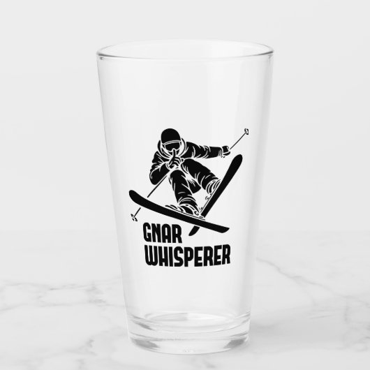 Gnar Whisperer Skiing Glas (Vorderseite)
