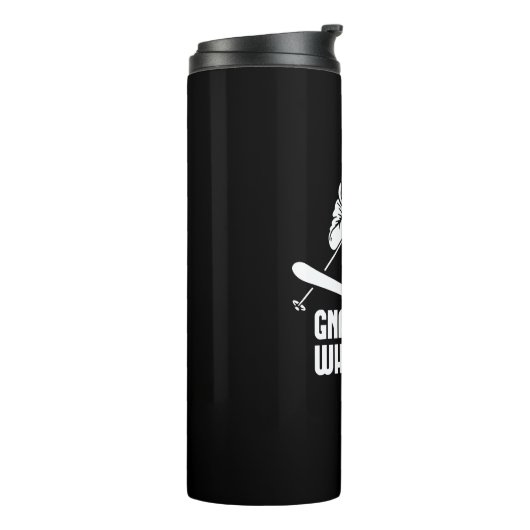 Gnar Whisperer Skiing Thermosbecher (Nach links gedreht)