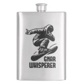 Gnar Whisperer Snowboarding Flachmann (Vorderseite)