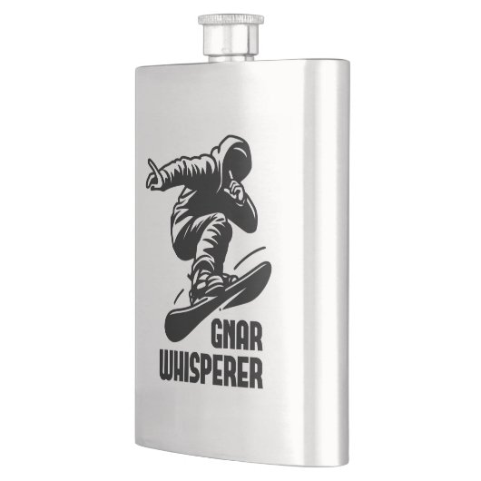 Gnar Whisperer Snowboarding Flachmann (Links)