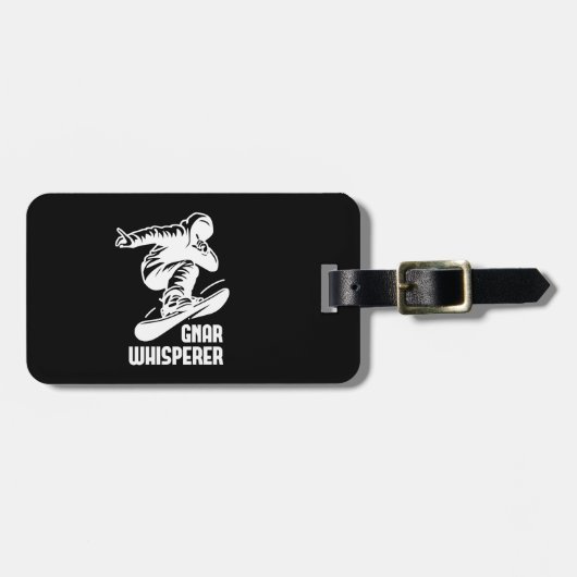 Gnar Whisperer Snowboarding Gepäckanhänger (Vorderseite horizontal)