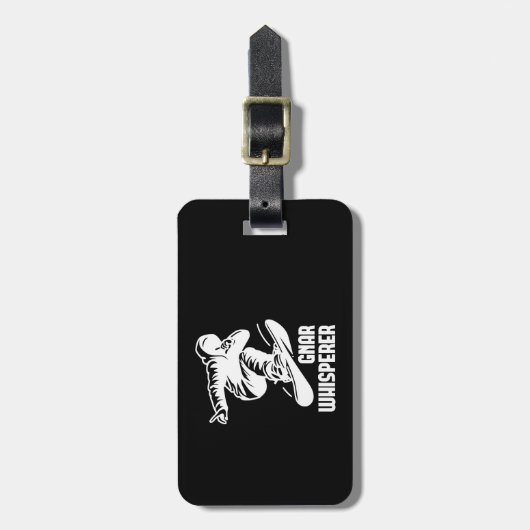 Gnar Whisperer Snowboarding Gepäckanhänger (Vorderseite vertikal)