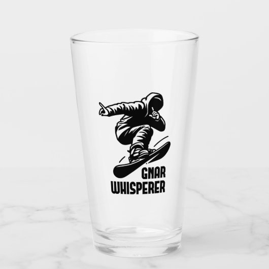 Gnar Whisperer Snowboarding Glas (Vorderseite)
