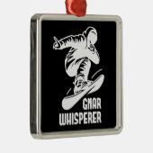 Gnar Whisperer Snowboarding Ornament Aus Metall (Rechts)