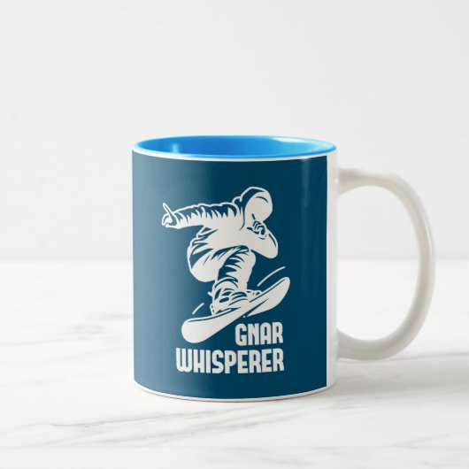 Gnar Whisperer Snowboarding Zweifarbige Tasse (Rechts)