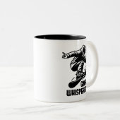 Gnar Whisperer Snowboarding Zweifarbige Tasse (VorderseiteRechts)