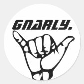 Gnarly Aufkleber (Vorderseite)