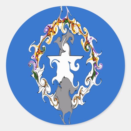 Gnarly Flag Runder Aufkleber (Vorderseite)