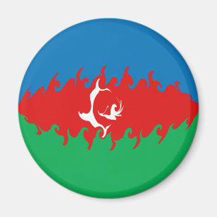 Gnarly Flagge Aserbaidschans Magnet
