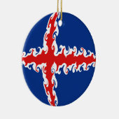 Gnarly Flagge Islands Keramik Ornament (Rechts)