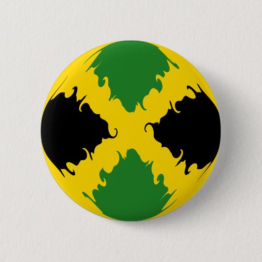 Gnarly Flagge Jamaikas Button (Vorderseite)