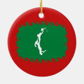 Gnarly Flagge Malediven Keramikornament (Hinten)