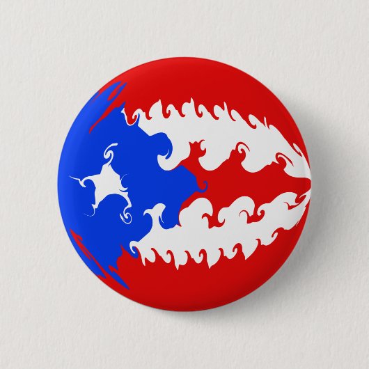 Gnarly Flagge Puertos Rico Button (Vorderseite)