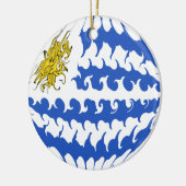 Gnarly Flagge Uruguays Keramik Ornament (Links)