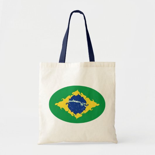 Gnarly Flaggen-Tasche Brasiliens Tragetasche (Vorne)