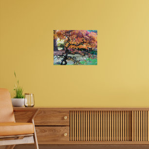Gnarly Herbst Japanischer Ahornbaum Poster