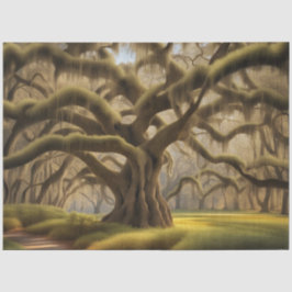 Gnarly Oak Spanish Moss Low Country Decoupage Seidenpapier
