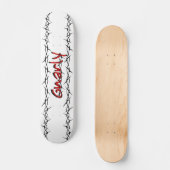 Gnarly Stacheldraht Skateboard (Vorderseite)