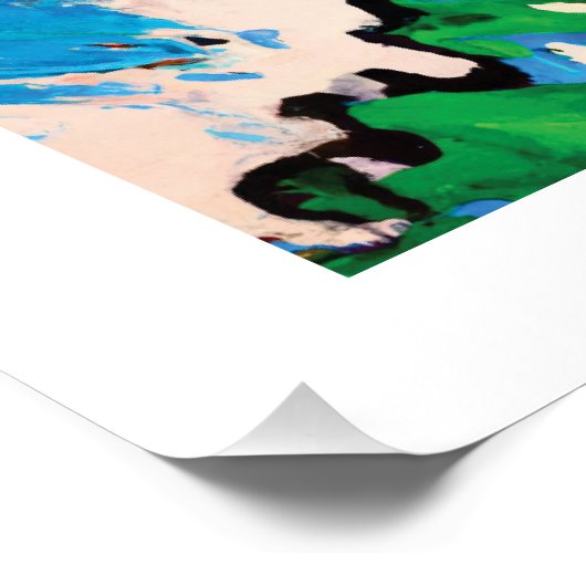 Gnarly Surf Art Poster (Ecke)