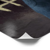 Gnarly Tree Halloween Scene Poster (Ecke)