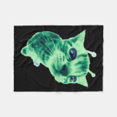 Gnarp Cat Albern Alien Cat Meme Brainrot Meme Funn Fleecedecke (Vorderseite (Horizontal))