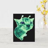 Gnarp Cat Albern Alien Cat Meme Brainrot Meme Funn Karte (Gelbe Blume)