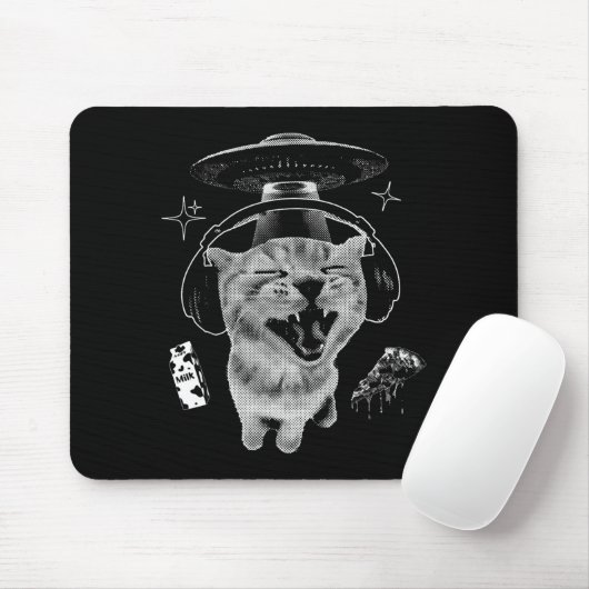 Gnarp Cat Silly Alien Cat Meme Brainrot Funny Meme Mousepad (Mit Mouse)