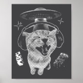 Gnarp Cat Silly Alien Cat Meme Brainrot Funny Meme Poster (Vorne)