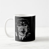 Gnarp-Katze Dummes Alien-Katze Meme Brainrot Lusti Kaffeetasse (Links)