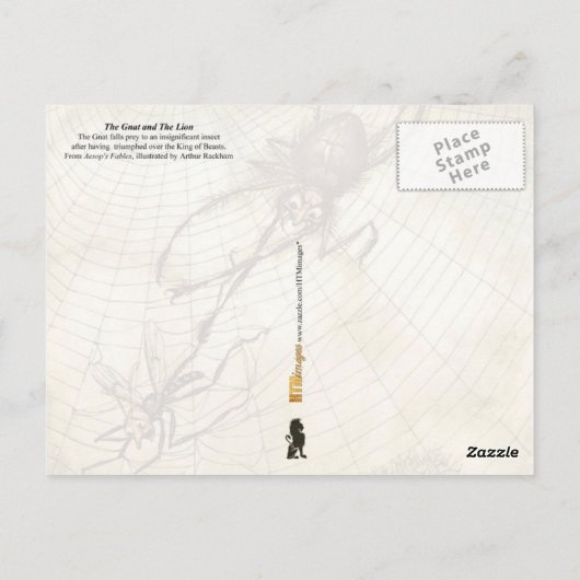 Gnat und Löwe Postkarte (Rückseite)