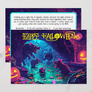 Gnaw-oder-Leckerei: Spuk Underpass Halloween-Karte Einladung