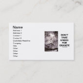 Gneiss nicht für Granit (Geologie-Spaß) Visitenkarte (Vorderseite)