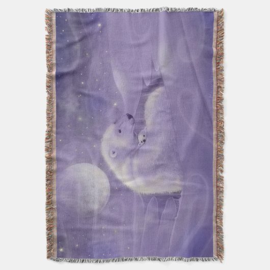 Gnetle Winter Polar Bär und Cube Wildlife Fantasy Decke (Vorderseite Vertikal)