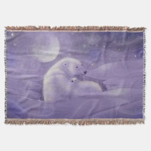 Gnetle Winter Polar Bär und Cube Wildlife Fantasy Decke (Vorderseite)