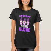 Gnobody Fights Alone Epilepsy Gnome Epilepsy Aware T-Shirt (Vorderseite)