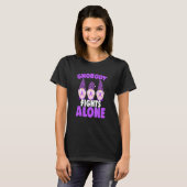 Gnobody Fights Alone Epilepsy Gnome Epilepsy Aware T-Shirt (Vorne ganz)