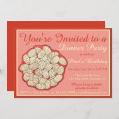 Gnocchi Italian Food Potato Dumplings Abendessen P Einladung (Vorne/Hinten)