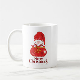 Gnom aus dem Weihnachtssack schaut heraus Frohe We Kaffeetasse