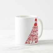 Gnom-Christbaum Frohe Weihnachten Kaffeetasse (VorderseiteRechts)