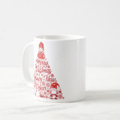 Gnom-Christbaum Frohe Weihnachten Kaffeetasse (Vorderseite Links)