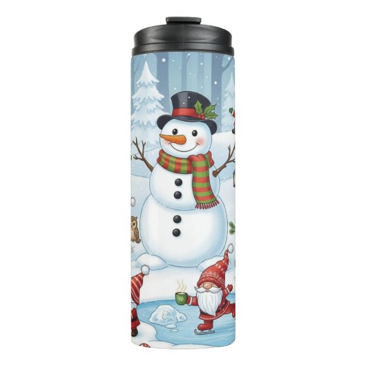 Gnom-Christmasdorf-Extravaganz Thermosbecher (Vorderseite)