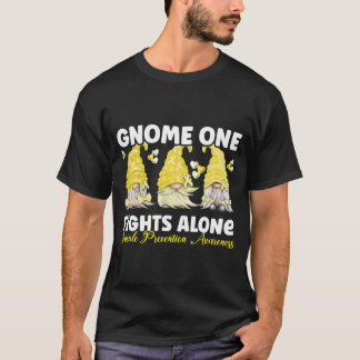 Gnom Eins kämpft allein Gelbe Präventionsaufklärun T-Shirt