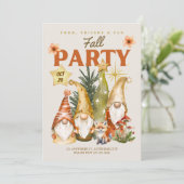 Gnom-Erntedankfest-Party Einladung (Stehend Vorderseite)