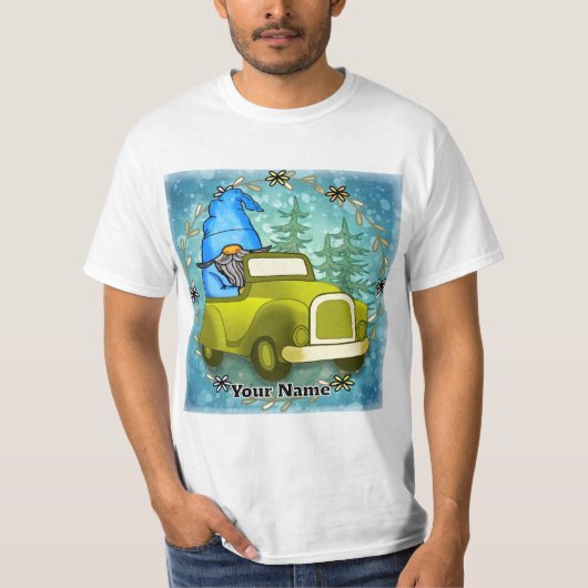 Gnom fährt Auto T-Shirt (Vorderseite)