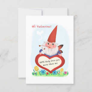 Gnom Fee Klein Traditionell Vintage Valentinstag Einladung