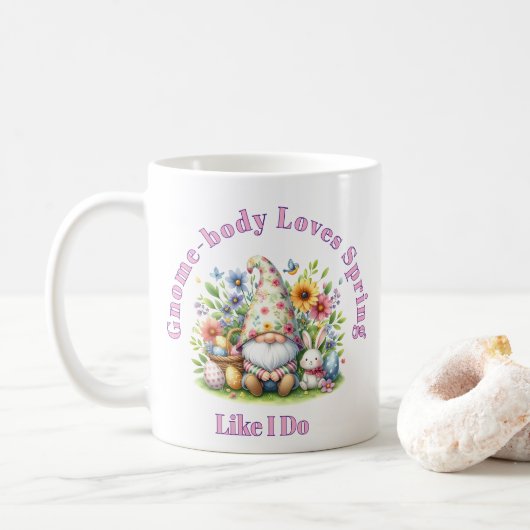 Gnom Frühling Kaffeetasse (Mit Donut)