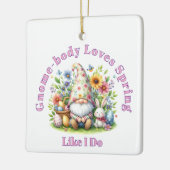 Gnom Frühling Keramikornament (Links)