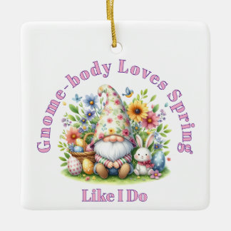 Gnom Frühling  Keramikornament